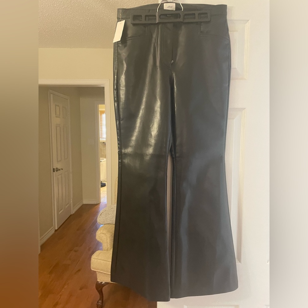 Wilfred Vegan Leather Flare Pant